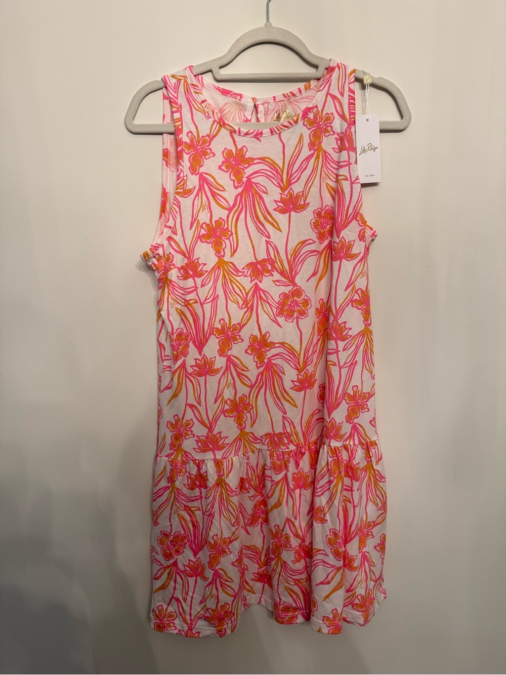 Lilly Pulitzer Pink & Orange Floral Tee Dress